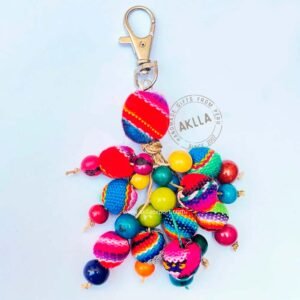 Colorful beaded keychain peru handmade wholesale