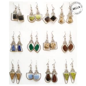 Beautiful Natural stone earrings from Peru Assorted natural stones and designs