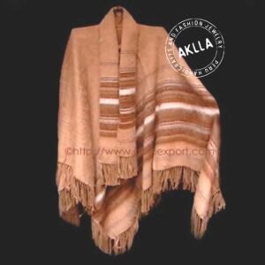 Alpaca Poncho with Matching Scarf Handmade in Peru