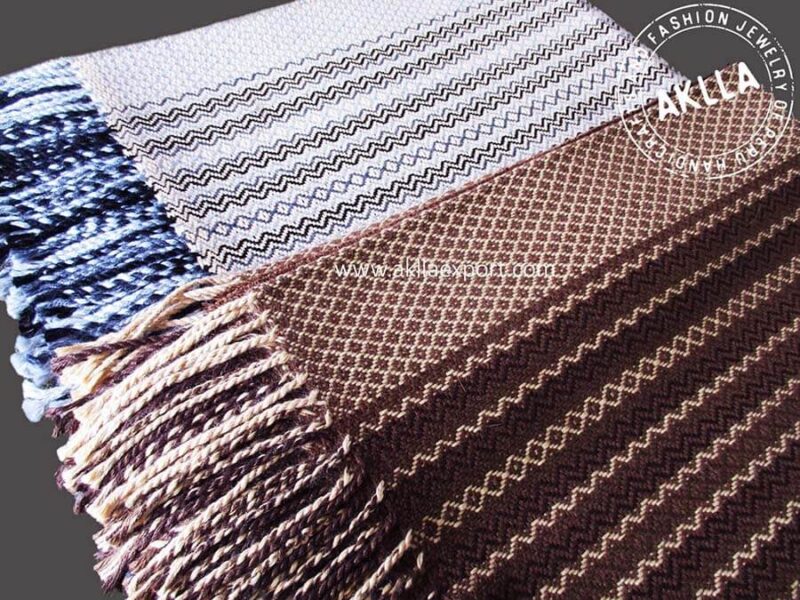 Alpaca Wool Blankets Wholesale – Beige and Brown, Grey and Blue, Handmade in Peru