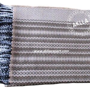 Alpaca Wool Blankets Wholesale – Grey and Blue, Handmade in Peru