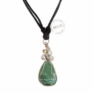 Cat eye stone necklace handmade pendant Peru assorted colors full view