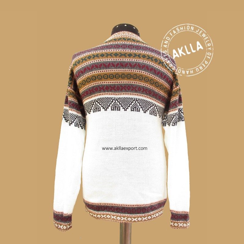 Multi Design Multicolor Alpaca Sweater