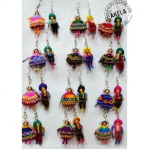 earrings cholitos andean dolls aklla handmade