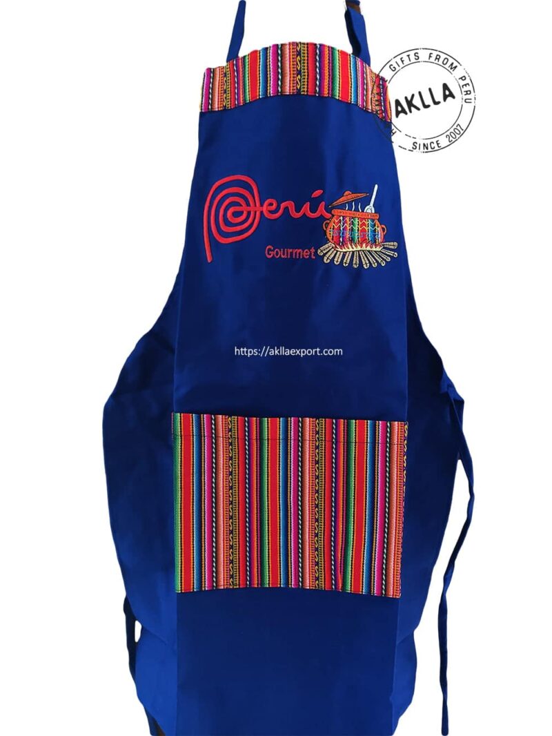 Fabric apron. Handmade apron. Embroidered from Peru