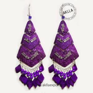 Spectacular and authentic peruvian Amazonia fish scale earrings