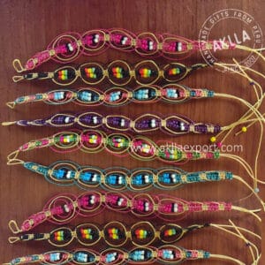 Friendship Bracelets with Beads. Hand Woven in Peru.
