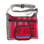 Ethnic handbags Fabric with peruvian with 2 compartments and Outside Pocket Vivid colors