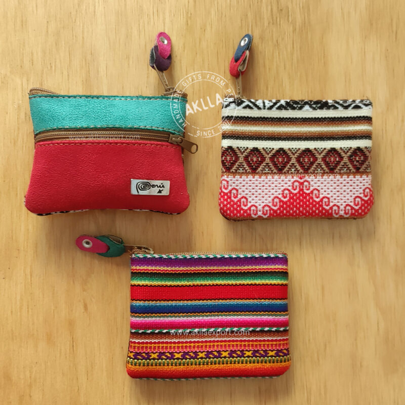 Fabric coin purse, Peru coin purse.