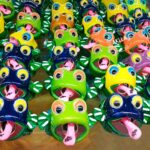Ceramic Frogs. Moving Tongue.