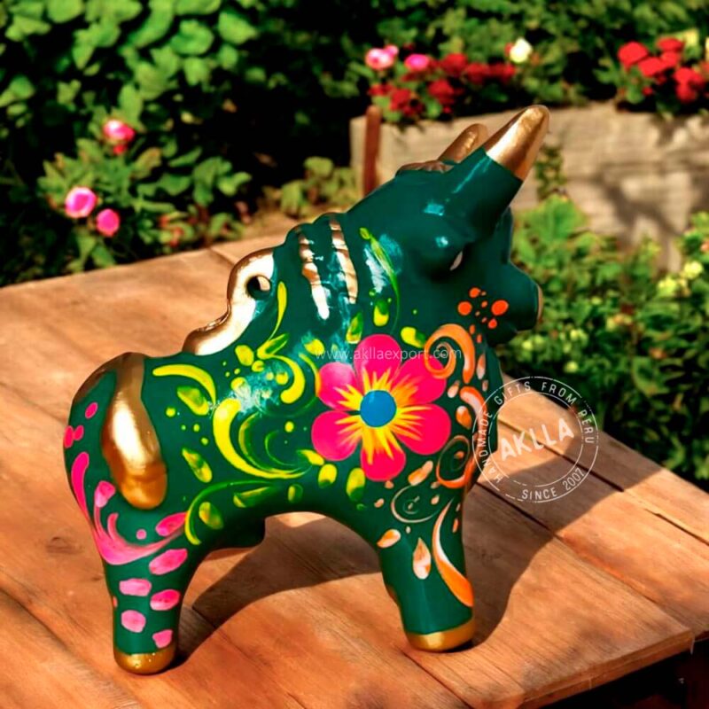 Pucara Bull. Hand Painted Peruvian Ceramic Bulls