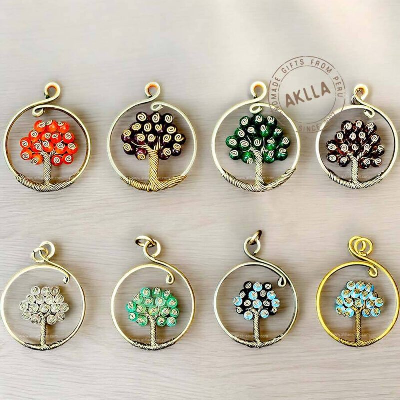 Tree Life Necklaces. Handmade with Stone Beads.