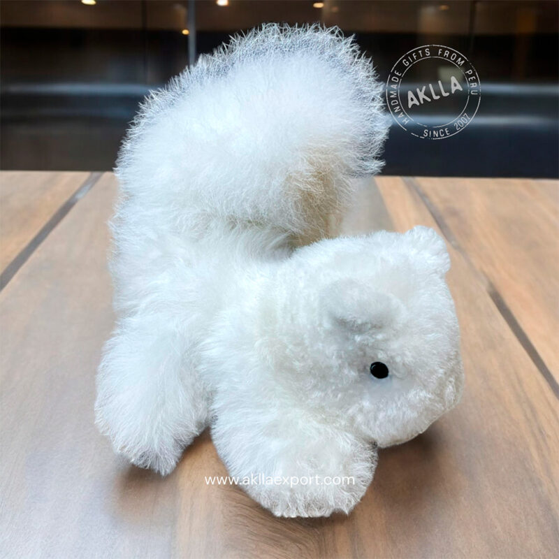 Soft alpaca stuffed animal squirrel plush toy handmade in Peru