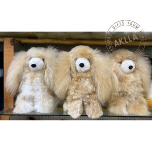 Handmade Cocker Spaniel alpaca stuffed animals made from alpaca fiber, soft and fluffy, crafted by Peruvian artisans.