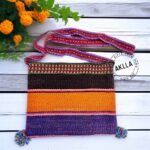 Handmade wool bags from Peru with colorful Andean textiles