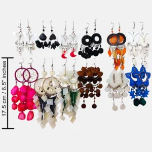 Fish scale earrings pack of 12 assorted organic handmade jewelry