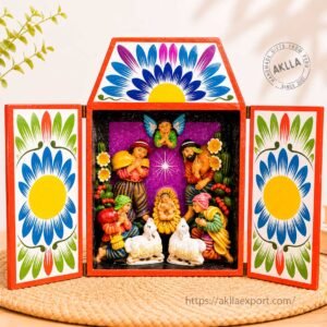 Peruvian Nativity Retablo Handmade Christmas Scene