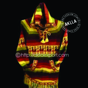 Colorful Stripes and Fringes. Alpaca Sweaters Womens