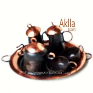 copper mini tea set in black color