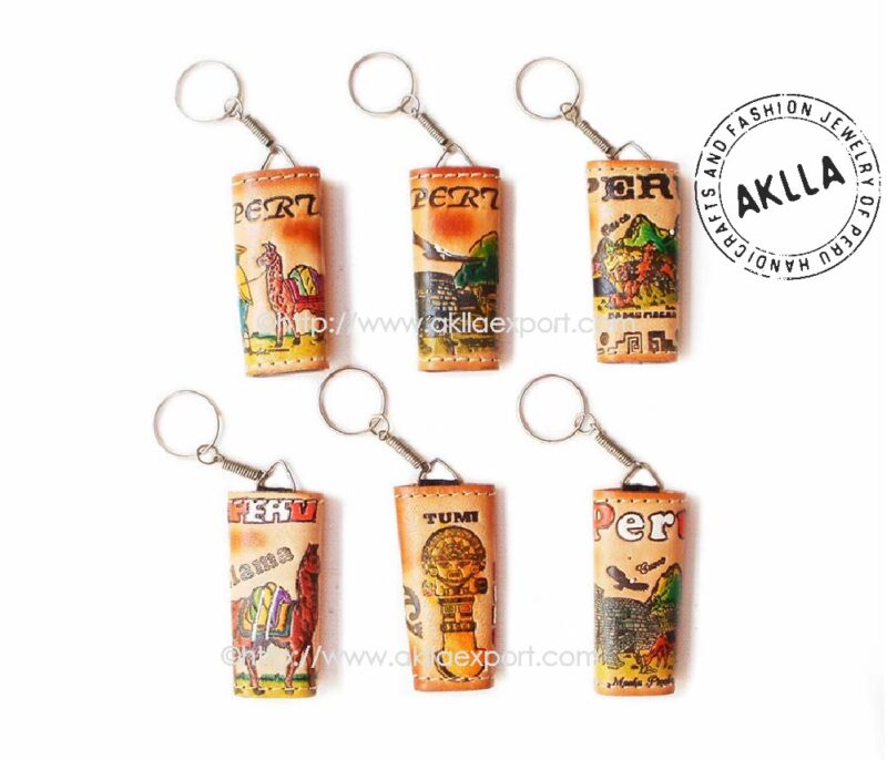 Holder Lighters Keychains of Tooled Leather