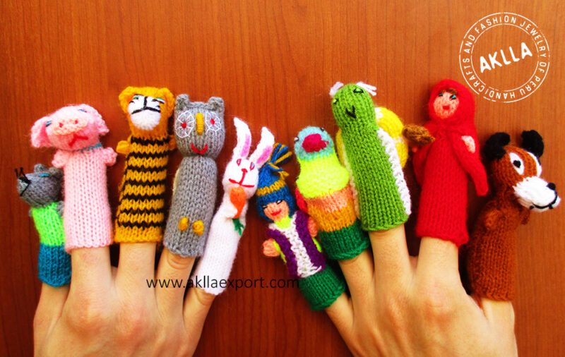 Hand Woven Finger Puppets in Assorted Designs