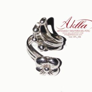 flower design 950 silver ring