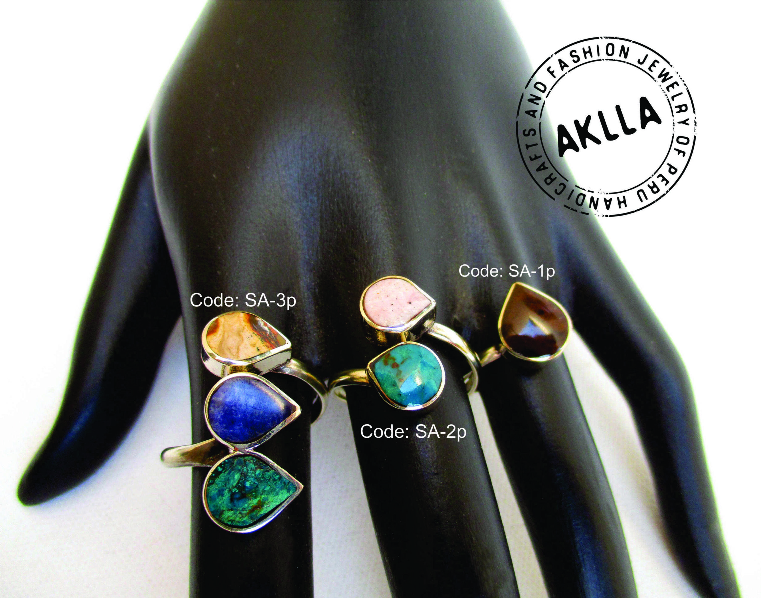 rings with crystals Adjustable rings made by hand with natural stones