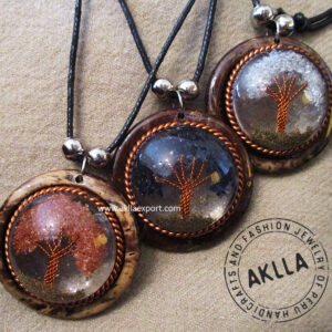 Tree Life Necklaces with Coconut Bark.