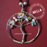Tree Life Necklaces with Fragmented Stones and Crystals
